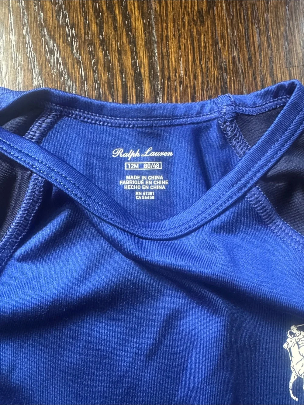 Ralph Lauren Blue & Yellow Boys Rash Guard Swim Set